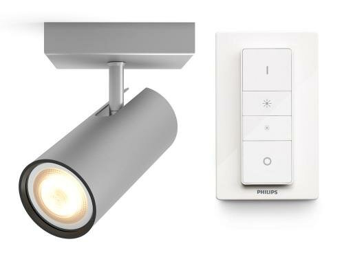 Philips Hue Deckenleuchte Buratto Swi si 1x 5.5W, 250 lm, 2200-6500 K, inkl. Switch