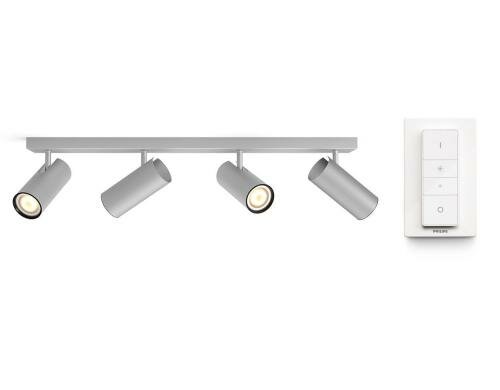 Philips Hue Deckenleuchte Buratto Swi si 4x 5.5W, 1000 lm, 2200-6500 K, inkl. Switch
