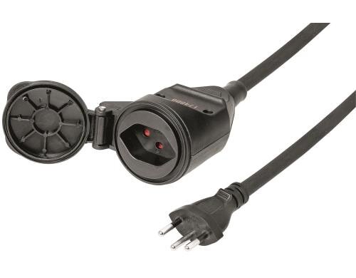 STEFFEN Gd Verlängerung 3x1mm² schwarz 10m T12/T13 IP44 mit Kinderschutz