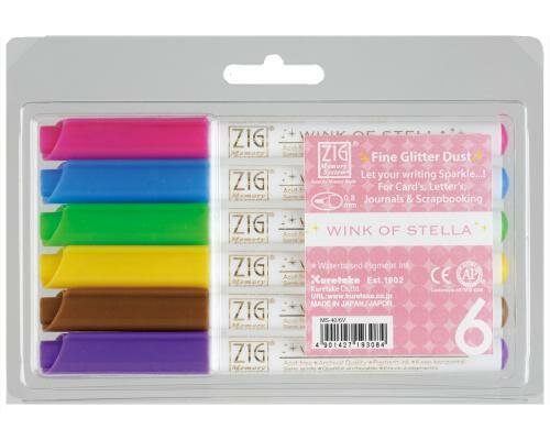 ZIG Glitzerstifte Wink of Stella 6 Farben, 0.8 mm