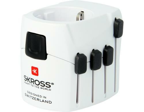 SKROSS World-Reiseadapter Pro 2+3 polige Geräte, Schuko Buchse
