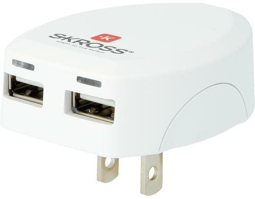 SKROSS US USB Charger 2 Port 5V - 2100mA, 100-250V Eingangsspannung