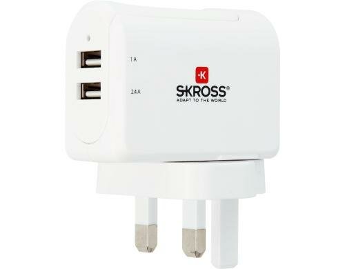SKROSS England USB Charger 2 Port 5V - 4800mA, 100-250V Eingangsspannung