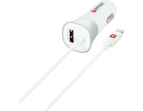 SKROSS Dual USB Car Charger + Lightning USB Autoladegrät 3.4 A mit Lightning Kabel