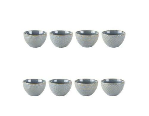 Villa Schüsseln blaugrau 8er Set 0.2L 8 Stück, 0.2 L, Keramik