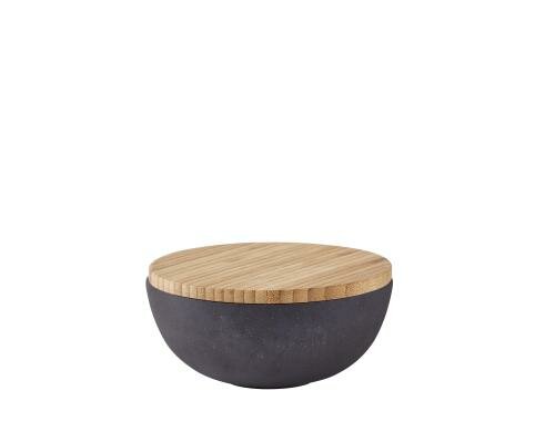 Villa Schüssel mit Deckel Bambus 0.35L D: 14cm H: 6cm, 0.35 L, schwarz, Bambus
