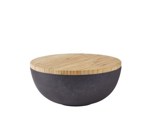 Villa Schüssel mit Deckel Bambus 1.0L D: 19cm H: 8cm, 1.0 L, schwarz, Bambus