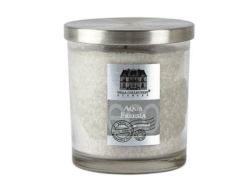 Villa Duftkerze im Glas grau Aqua & Freesia, 45h, 9x10cm, grau