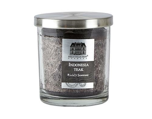 Villa Duftkerze im Glas schwarz Indonesia Teak, 45h, 9x10cm, schwarz