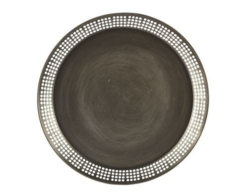 Villa Dekoteller Antique 1 Stück, D: 43.8cm H: 3.4cm, Metall