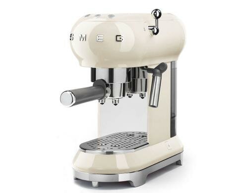 SMEG Espressomaschine 50s crème 15 bar, Dampfdüse, 1350 Watt