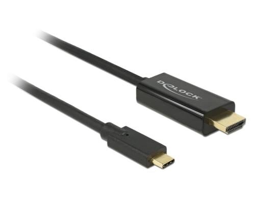 Delock USB-C - HDMI Kabel, 2m Schwarz, Auflösung bis 3820 x 2160 @ 30 Hz