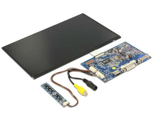 Delock HDMI/DVI/VGA: 10.1 IPS LCD Display ohne Gehäuse, 1280x800, ohne NT (9-18Volt)
