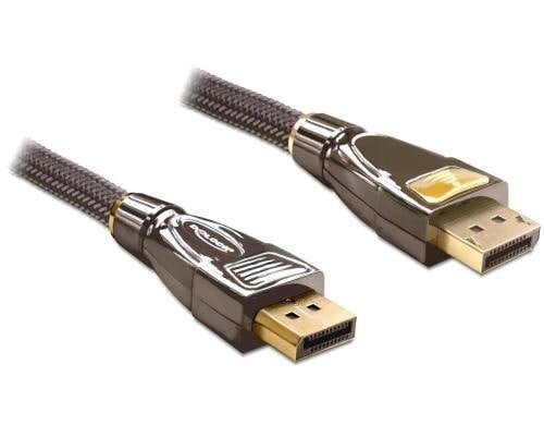 Delock DisplayPort - Displayport Kabel, 3m Schwarz, 3820x2160@60 Hz, Premium Qualität