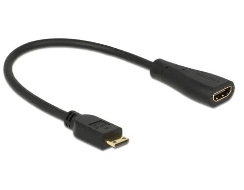Monitoradapter Mini-C HDMI zu HDMI schwarz, 20cm