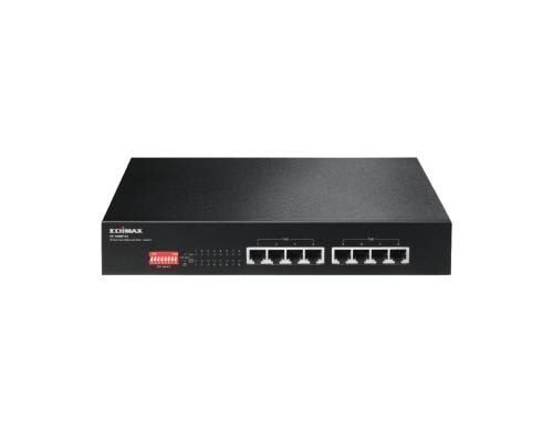 Edimax ES-1008P V2: 8 Port FE PoE+ Switch 8xPoE+,  Desktop, 130 Watt PoE, Lüfterlos