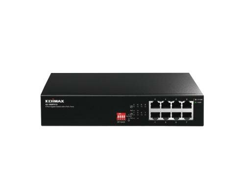 Edimax GS-1008PH V2: 8 Port GE PoE+ Switch 4xPoE+ 70 Watt PoE, Lüfterlos