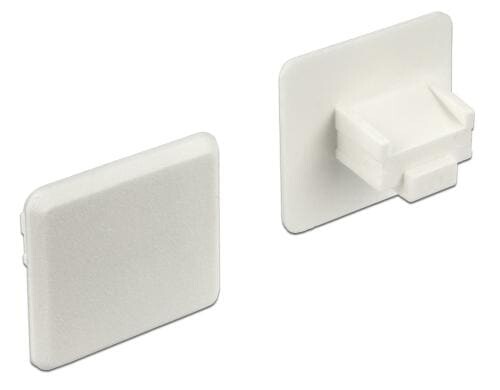 Delock RJ-45 Staubschutz, 10 Stück zum Schutz von Netzwerkports, weiss