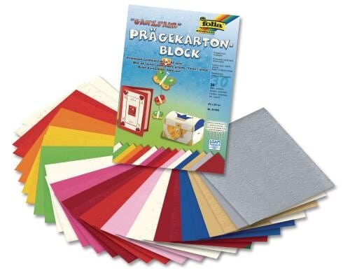 Folia Prägekarton Ganzjahr 30 Blatt à 220g/m2, 24x34cm