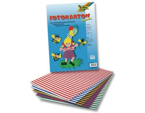 Folia Fotokartonblock Streifen 10 Blatt à 300g/m2, 25x35cm
