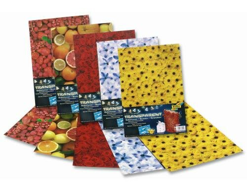 Folia Transparentpapier Rosen 5 Blatt, 23x33cm