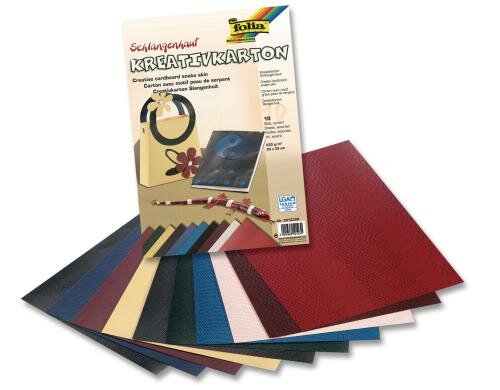 Folia Kreativkarton Schlangenhaut 10 Blatt à 230g/m2, 23x33cm
