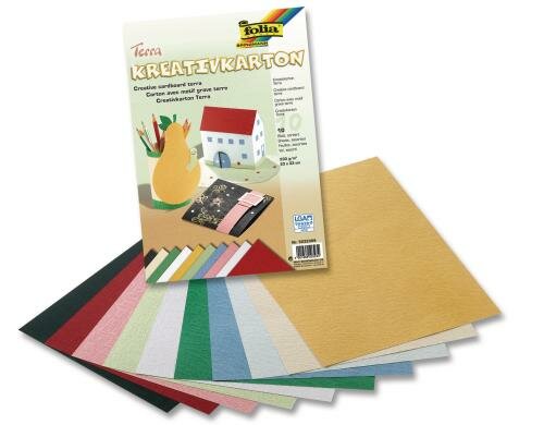 Folia Kreativkarton Terra 10 Blatt à 230g/m2, 23x33cm