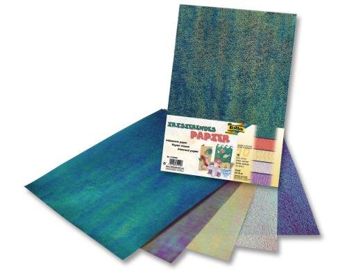 Folia Faltblätter Irisierend sortiert 10 Blatt à 75g/m2, 23x33cm