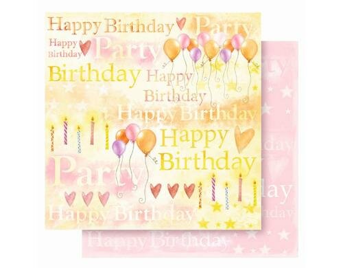 Folia Designpapier Party 5 Blatt à 190g/m2, 30.5x30.5cm