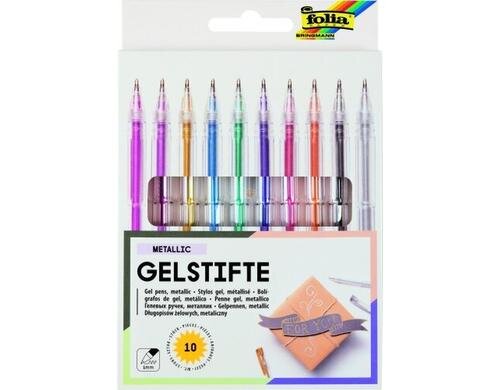 Folia Gelschreiber metallic 10 Stifte