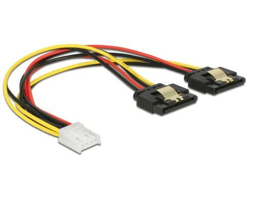 Floppy Buchse - 2x SATA Stromadapter 20cm, 5 und 12 Volt