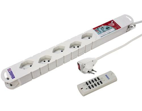 STEFFEN STEBA TWIST Steckerleiste 5xT13 weiss, mit Funkschalter, 3m Kabel