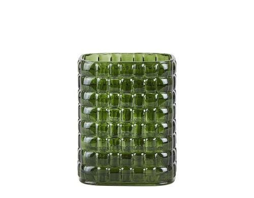 Villa Vase Glas dunkelgrün 1 Stück, D 12,5cm - H 15,0cm