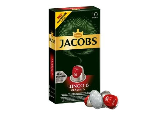 Jacobs Kaffeekapseln Lungo 6 Classico 1 Packung à 10 Portionen