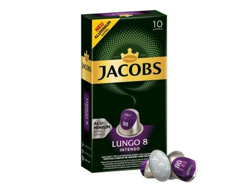 Jacobs Kaffeekapseln Lungo 8 Intenso 1 Packung à 10 Portionen