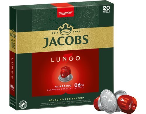 Jacobs Kaffeekapseln Lungo 6 Classico 1 Packung à 20 Portionen