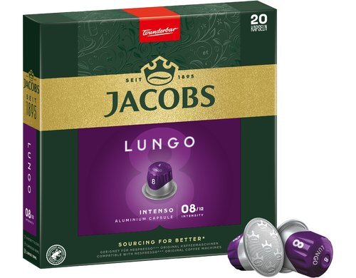 Jacobs Kaffeekapseln Lungo 8 Intenso 1 Packung à 20 Portionen