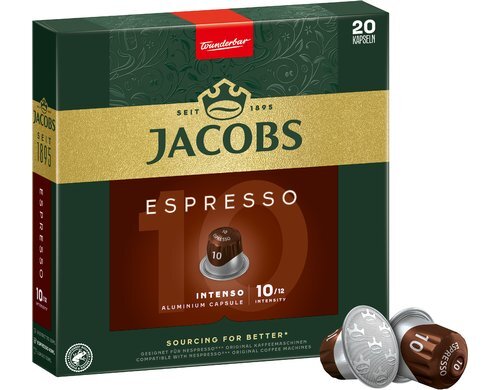 Jacobs Kaffeekapseln Espresso 10 Intenso 1 Packung à 20 Portionen