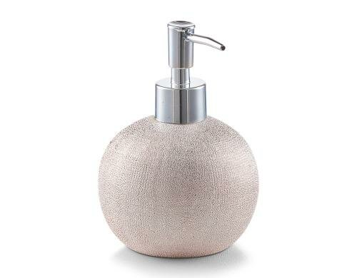 Zeller Present Seifenspender Glitter rosé Stein, Ø10,3x14,5cm