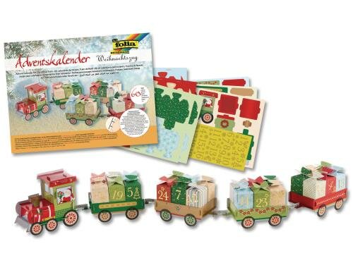 Folia Adventskalender Weihnachtszug 60-teilig