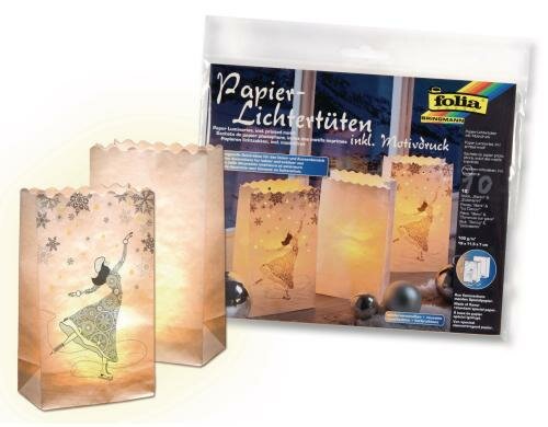 Folia Lichtertüten Tänzerin 10 Stück, 19x11.5x7cm