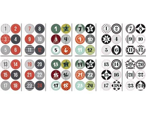 Folia Adventskalender Zahlen 12 Bogen