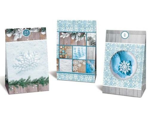 URSUS Adventskalender-Set Frosty Materialien für 24 Geschenkboxen