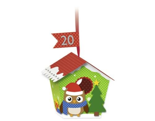 URSUS Adventskalender-Set Eulen Materialien für 24 Geschenkboxen