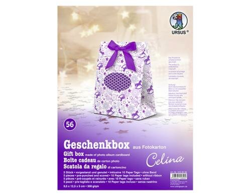 URSUS Geschenkbox Celina Schaukelpferd 5 Stück, 10 Paper Tags