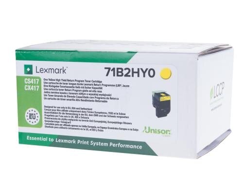 Toner Lexmark 71B2HY0 yellow, 3500 Seiten Lexmark CS/CX, 417, 517