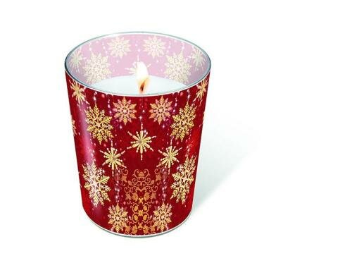Paper + Design Golden snowflakes Kerze Ø 8.5 x 10cm