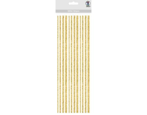 URSUS Glitter-Stripes gold 1 Bogen à 12 Streifen