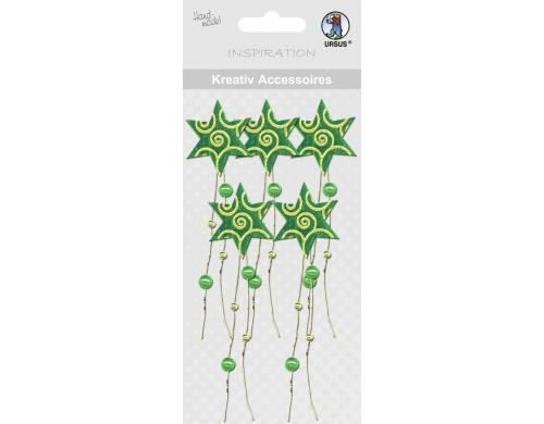 URSUS Weihnachtssticker Sterne grün 1 Bogen, selbstklebend