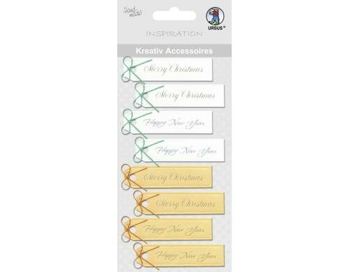 URSUS Weihnachtssticker Beschriftung 1 Bogen, selbstklebend
